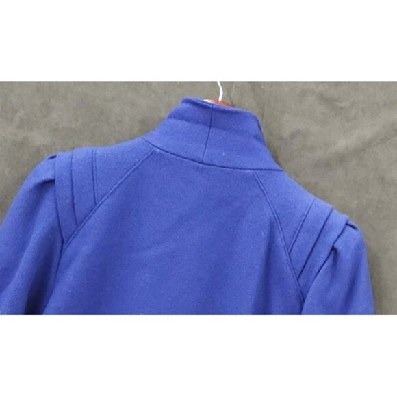 Vintage Royal Blue Union Made Wool Coat Size 9 Double-Breasted USA Made - Picture 12 of 13
